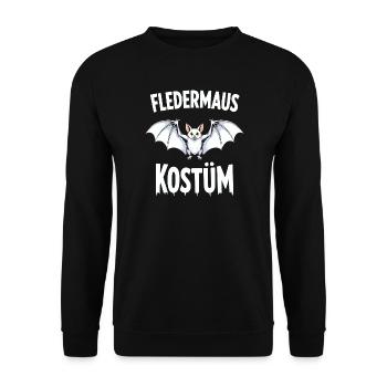 Bat Costume Halloween Carnival - Unisex Sweatshirt - black - Front - Alina (178cm) & Michal (187cm)