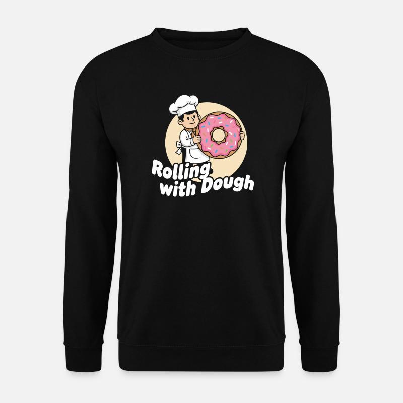 Donut Bäcker Cartoon - Unisex Pullover - Schwarz