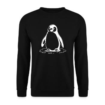 Pingouin - Sweat-shirt Unisexe - noir - Devant - Alina (178cm) & Michal (187cm)