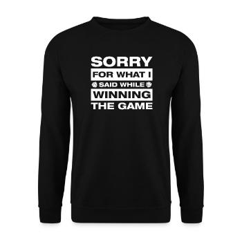 Sorry Board Game Board Game - Unisex Sweatshirt - black - Front - Alina (178cm) & Michal (187cm)