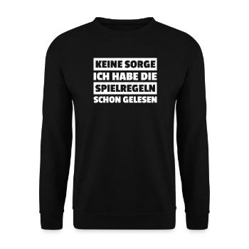 Game Rules Read Board Game Board Game - Unisex Sweatshirt - black - Front - Alina (178cm) & Michal (187cm)