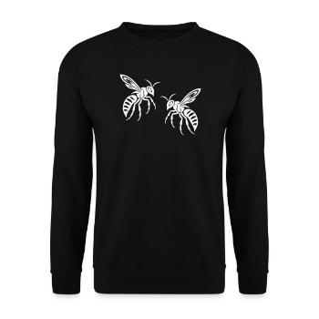 Bee Wasp - Unisex Sweatshirt - black - Front - Alina (178cm) & Michal (187cm)
