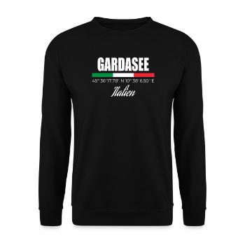 Gardasee - Unisex Pullover - Schwarz - Vorne - Alina (178cm) & Michal (187cm)