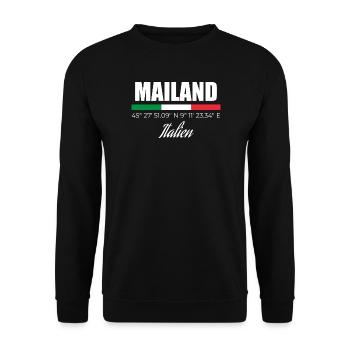 Milan - Sweat-shirt Unisexe - noir - Devant - Alina (178cm) & Michal (187cm)