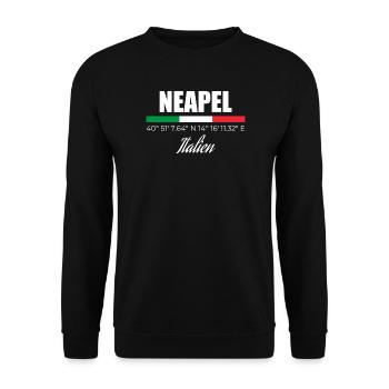 Neapel - Unisex Pullover - Schwarz - Vorne - Alina (178cm) & Michal (187cm)