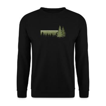 Forêt Arbres Nature Nature Amoureux Nature Conifère - Sweat-shirt Unisexe - noir - Devant - Alina (178cm) & Michal (187cm)