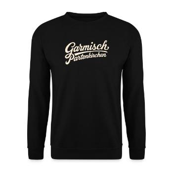 Lettrage Garmisch-Partenkirchen - Sweat-shirt Unisexe - noir - Devant - Alina (178cm) & Michal (187cm)