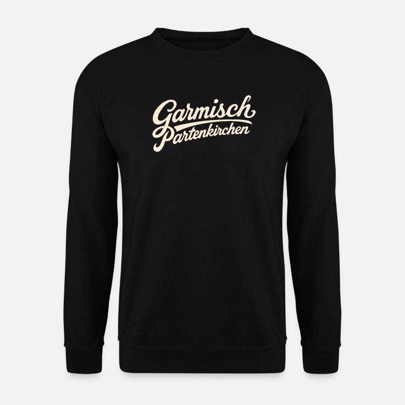 Garmisch-Partenkirchen Schriftzug  - Unisex Pullover - Schwarz
