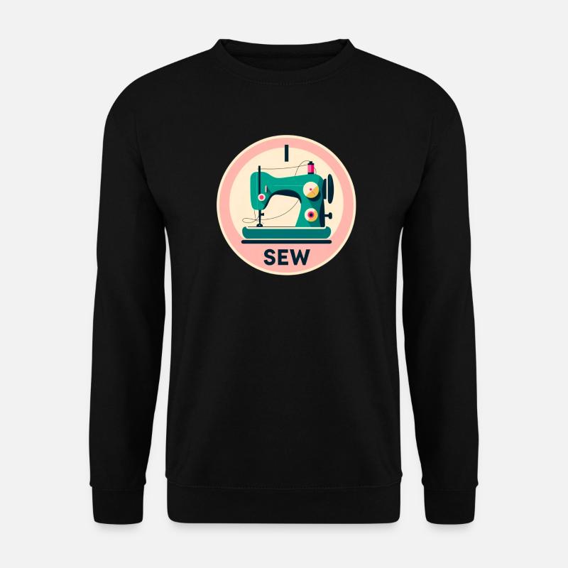 Vintage Sewing Machine Silhouette - Unisex Sweatshirt - black