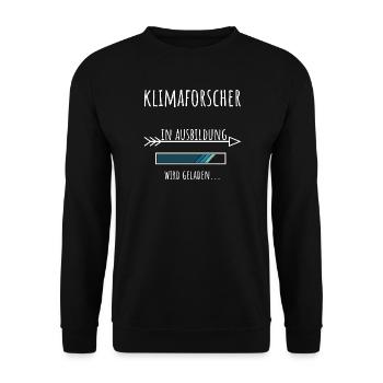 Klimaforscher Student Beruf Ausbildung Umwelt - Unisex Pullover - Schwarz - Vorne - Alina (178cm) & Michal (187cm)