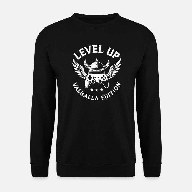 Level Up – Valhalla Edition - Unisex Pullover - Schwarz