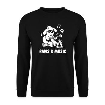 Musique de patte au feu de camp - Sweat-shirt Unisexe - noir - Devant - Alina (178cm) & Michal (187cm)