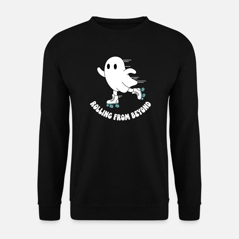 Geist auf Rollschuhen - Unisex Pullover - Schwarz
