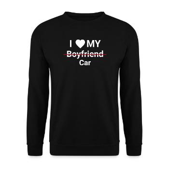 I Love My Car - Unisex Sweatshirt - black - Front - Alina (178cm) & Michal (187cm)