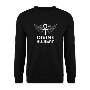 Winged Ankh by Divin Alchemy - Unisex Sweatshirt - black - Front - Alina (178cm) & Michal (187cm)