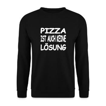 Pizza - Unisex Pullover - Schwarz - Vorne - Alina (178cm) & Michal (187cm)