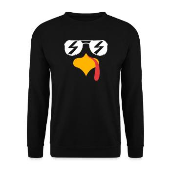 Papa Grand-père Grand-père Thanksgiving Père - Sweat-shirt Unisexe - noir - Devant - Alina (178cm) & Michal (187cm)