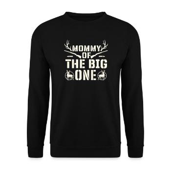 Maman du grand cerf chasse à la fierté - Sweat-shirt Unisexe - noir - Devant - Alina (178cm) & Michal (187cm)