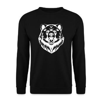 Bär Bären T-shirt Geschenk - Unisex Pullover - Schwarz - Vorne - Alina (178cm) & Michal (187cm)