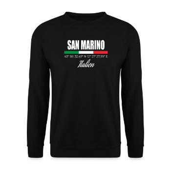 San Marino - Unisex Pullover - Schwarz - Vorne - Alina (178cm) & Michal (187cm)