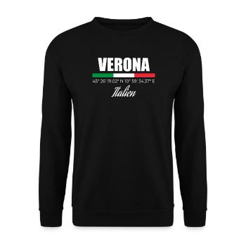 Verona - Unisex Sweatshirt - black - Front - Alina (178cm) & Michal (187cm)