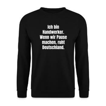 Craftsmen Break Germany - Unisex Sweatshirt - black - Front - Alina (178cm) & Michal (187cm)