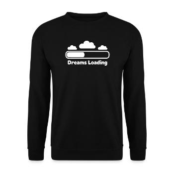 Träume Laden Wolkenfortschritt - Unisex Pullover - Schwarz - Vorne - Alina (178cm) & Michal (187cm)