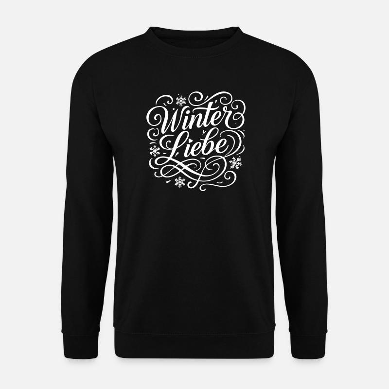 Winter Liebe Herz - Unisex Pullover - Schwarz
