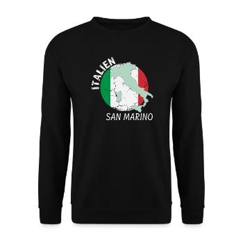 San Marino - Unisex Pullover - Schwarz - Vorne - Alina (178cm) & Michal (187cm)