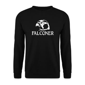 Falknerei Falkner Falknerin Beizjagd Greifvogel - Unisex Pullover - Schwarz - Vorne - Alina (178cm) & Michal (187cm)