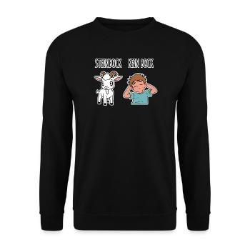 Capricorn - No Buck - Different Things - Unisex Sweatshirt - black - Front - Alina (178cm) & Michal (187cm)