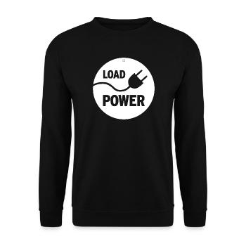 LOAD POWER - Unisex Sweatshirt - black - Front - Alina (178cm) & Michal (187cm)