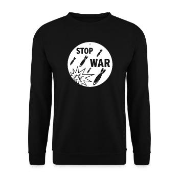 Arrêtez la guerre - Sweat-shirt Unisexe - noir - Devant - Alina (178cm) & Michal (187cm)