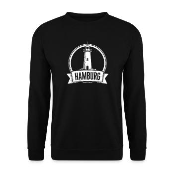 Phare de Hambourg - Sweat-shirt Unisexe - noir - Devant - Alina (178cm) & Michal (187cm)