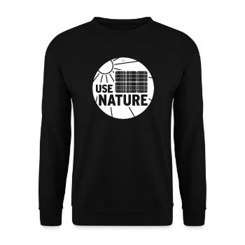 UTILISEZ LA NATURE - Sweat-shirt Unisexe - noir - Devant - Alina (178cm) & Michal (187cm)