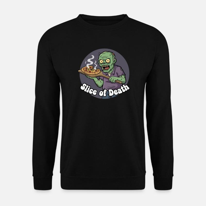 Zombie Pizza Scheibe - Unisex Pullover - Schwarz