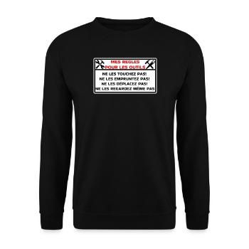 tools - Unisex Sweatshirt - black - Front - Alina (178cm) & Michal (187cm)
