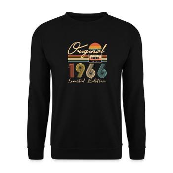 60e anniversaire 60e anniversaire Original 1966 - Sweat-shirt Unisexe - noir - Devant - Alina (178cm) & Michal (187cm)