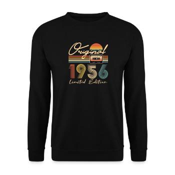 70e anniversaire 70e anniversaire Original 1956 - Sweat-shirt Unisexe - noir - Devant - Alina (178cm) & Michal (187cm)