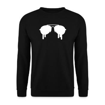 Sonnenbrille schmelzend – Aviator Cool Swag Design - Unisex Pullover - Schwarz - Vorne - Alina (178cm) & Michal (187cm)