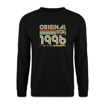 Original_1996_Jahrgang_Geburtstag_Geschenk_Retro - Unisex Sweatshirt - black - Front - Alina (178cm) & Michal (187cm)