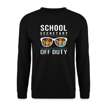 School Secretary School Secretary - Unisex Sweatshirt - black - Front - Alina (178cm) & Michal (187cm)