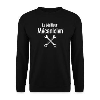 Le Meilleur Mécanicien - Sweat-shirt Unisexe - noir - Devant - Alina (178cm) & Michal (187cm)