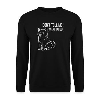 Shiba Inu Vibes - Small, proud, idiosyncratic - Unisex Sweatshirt - black - Front - Alina (178cm) & Michal (187cm)