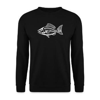 Fish Angler T-shirt Cadeau Angler - Sweat-shirt Unisexe - noir - Devant - Alina (178cm) & Michal (187cm)