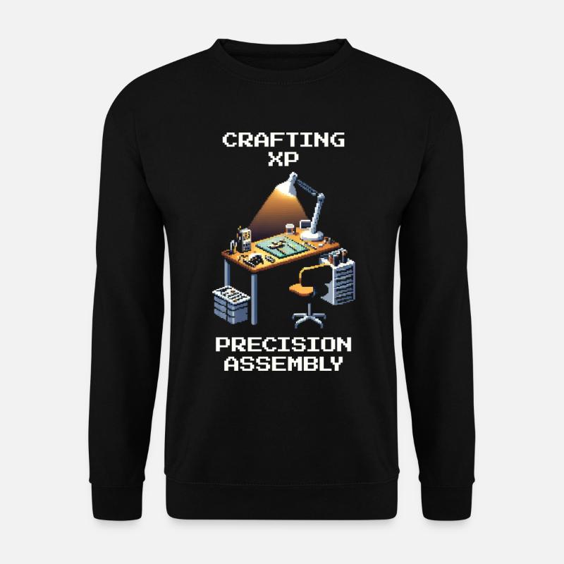 Crafting XP: Präzisionsbau | Modellbau - Unisex Pullover - Schwarz