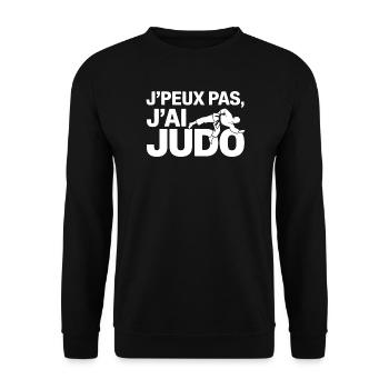 I can't, I have judo - Unisex Sweatshirt - black - Front - Alina (178cm) & Michal (187cm)