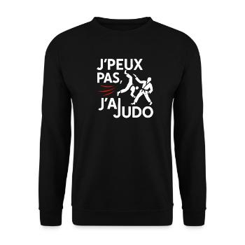 Judo Punchline: J'peux pas - Sweat-shirt Unisexe - noir - Devant - Alina (178cm) & Michal (187cm)