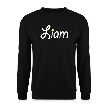 Liam - Unisex Sweatshirt - black - Front - Alina (178cm) & Michal (187cm)