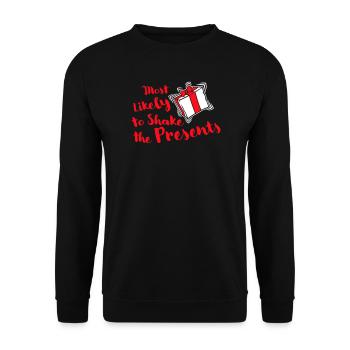 Le plus susceptible de secouer les cadeaux Noël Fun - Sweat-shirt Unisexe - noir - Devant - Alina (178cm) & Michal (187cm)